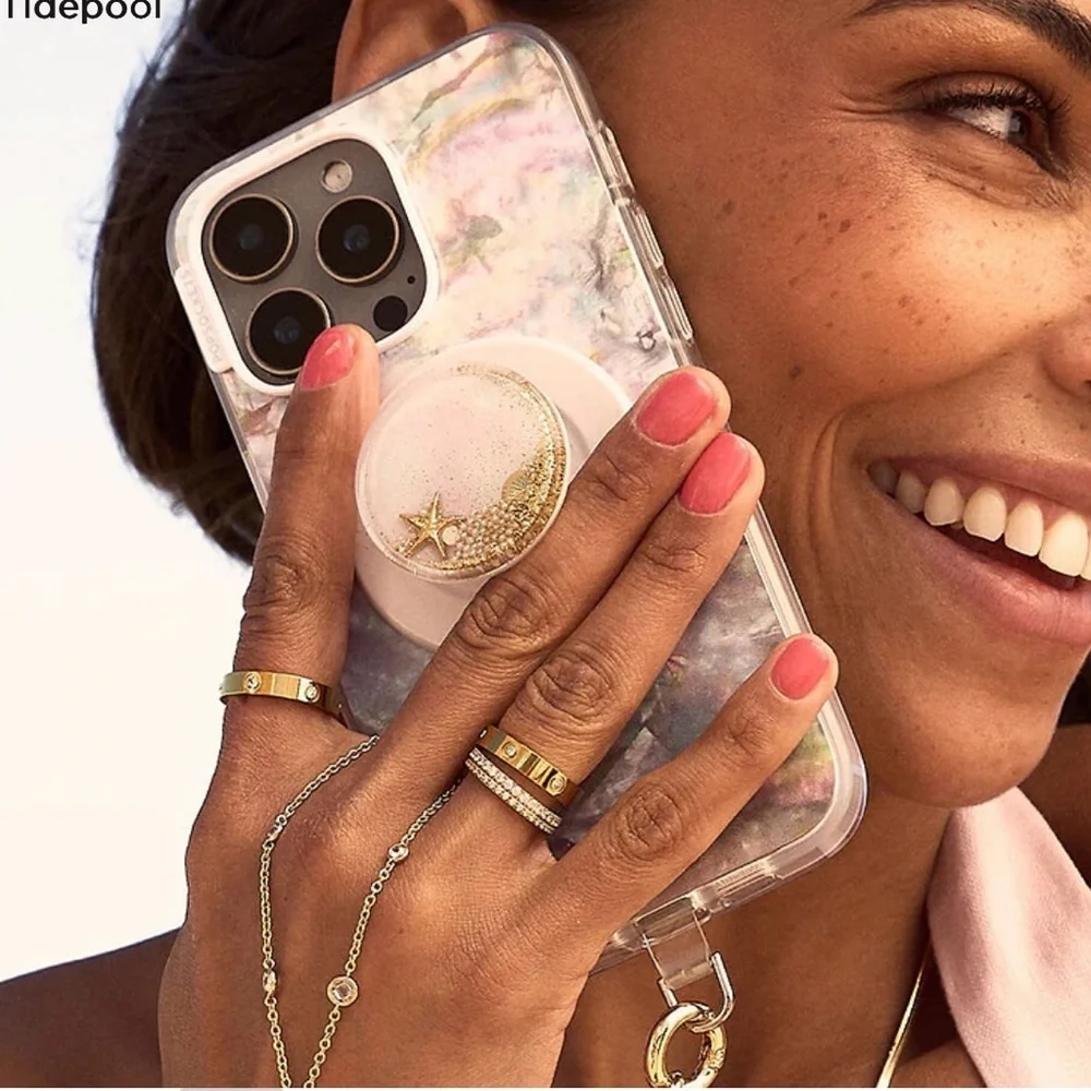 PopSockets PopGrip MagSafe Tide Pool (Gold Shell & Star Float) – Like New - Picture 4 of 4